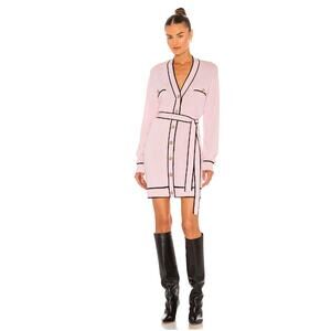 Lovers + Friends Natalie Belted Dress in Pink & Black Size Small
